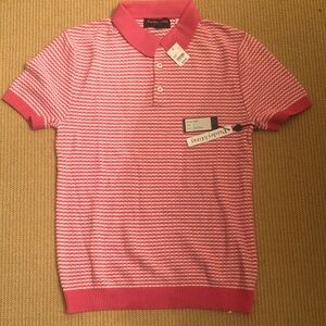 Paisley & Gray Pink Patterned Short-Sleeve Polo